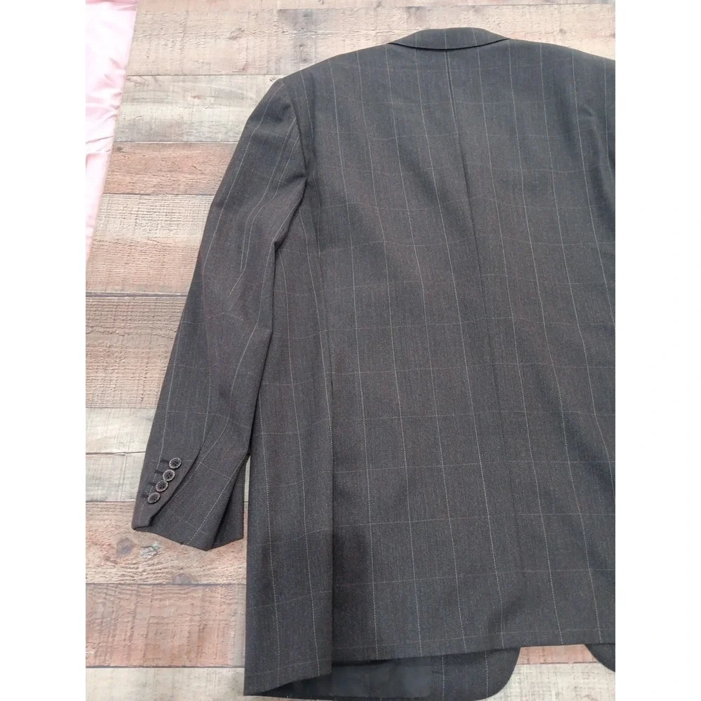 BRIONI Mens Italy Traiano Brown ‎ Suit Jacket Blazer 100% Wool 50 L 2346